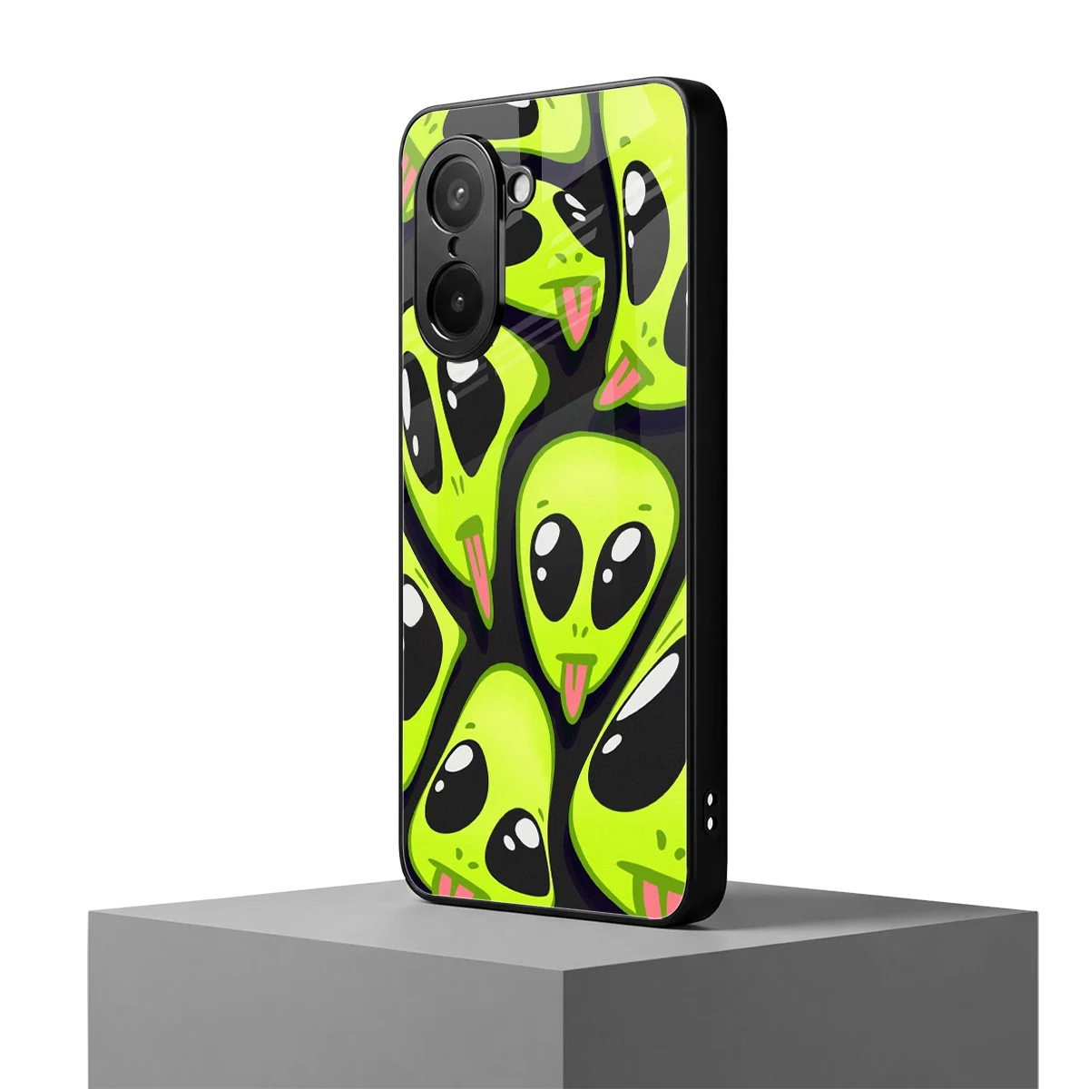 Trippy Aliens oneplus nord ce5 5g mobile cover | shockproof glass phone case