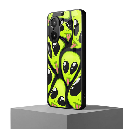 Trippy Aliens oneplus nord ce5 5g mobile cover | shockproof glass phone case
