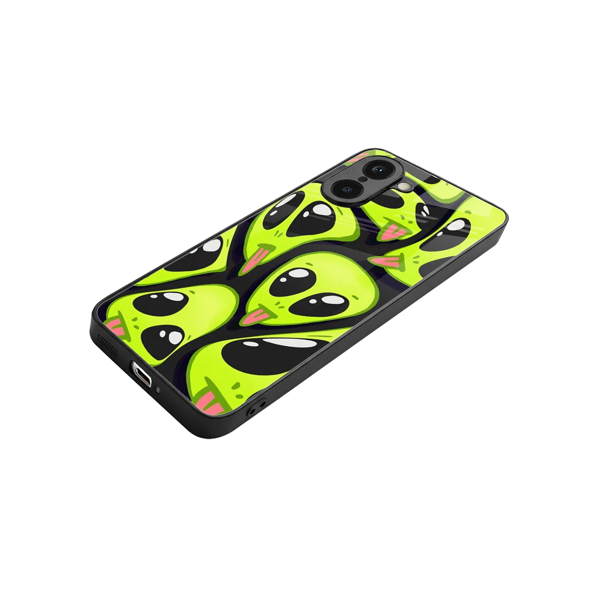 Trippy Aliens stylish phone case for oneplus nord ce5 5g | glossy glass and slim fit