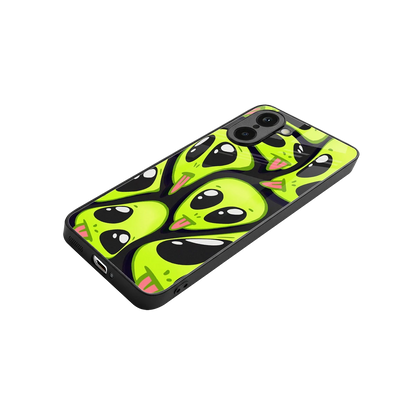 Trippy Aliens stylish phone case for oneplus nord ce5 5g | glossy glass and slim fit