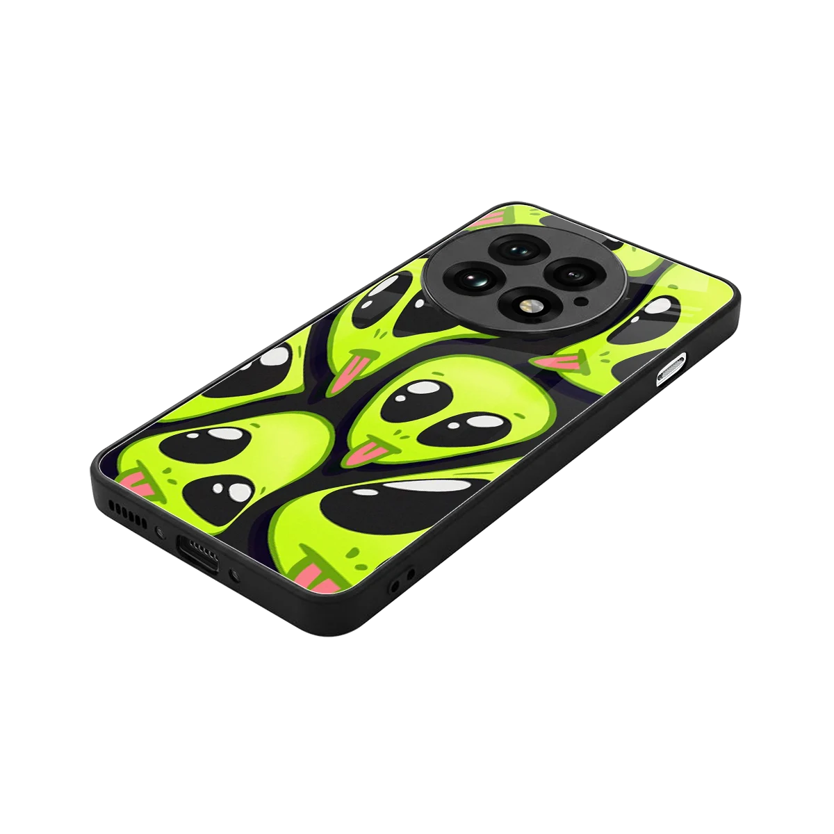Trippy Aliens stylish phone case for oneplus 13 | glossy glass and slim fit