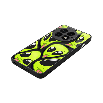 Trippy Aliens stylish phone case for oneplus 13 | glossy glass and slim fit