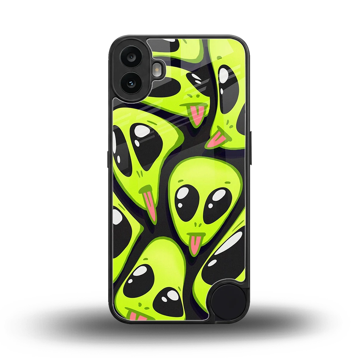 Trippy Aliens back phone cover | glass case for cmf nothing phone 1
