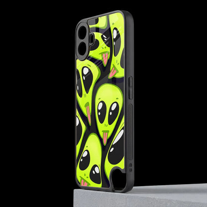 Trippy Aliens cmf nothing phone 1 mobile cover | shockproof glass phone case