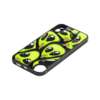Trippy Aliens stylish phone case for cmf nothing phone 1 | glossy glass and slim fit