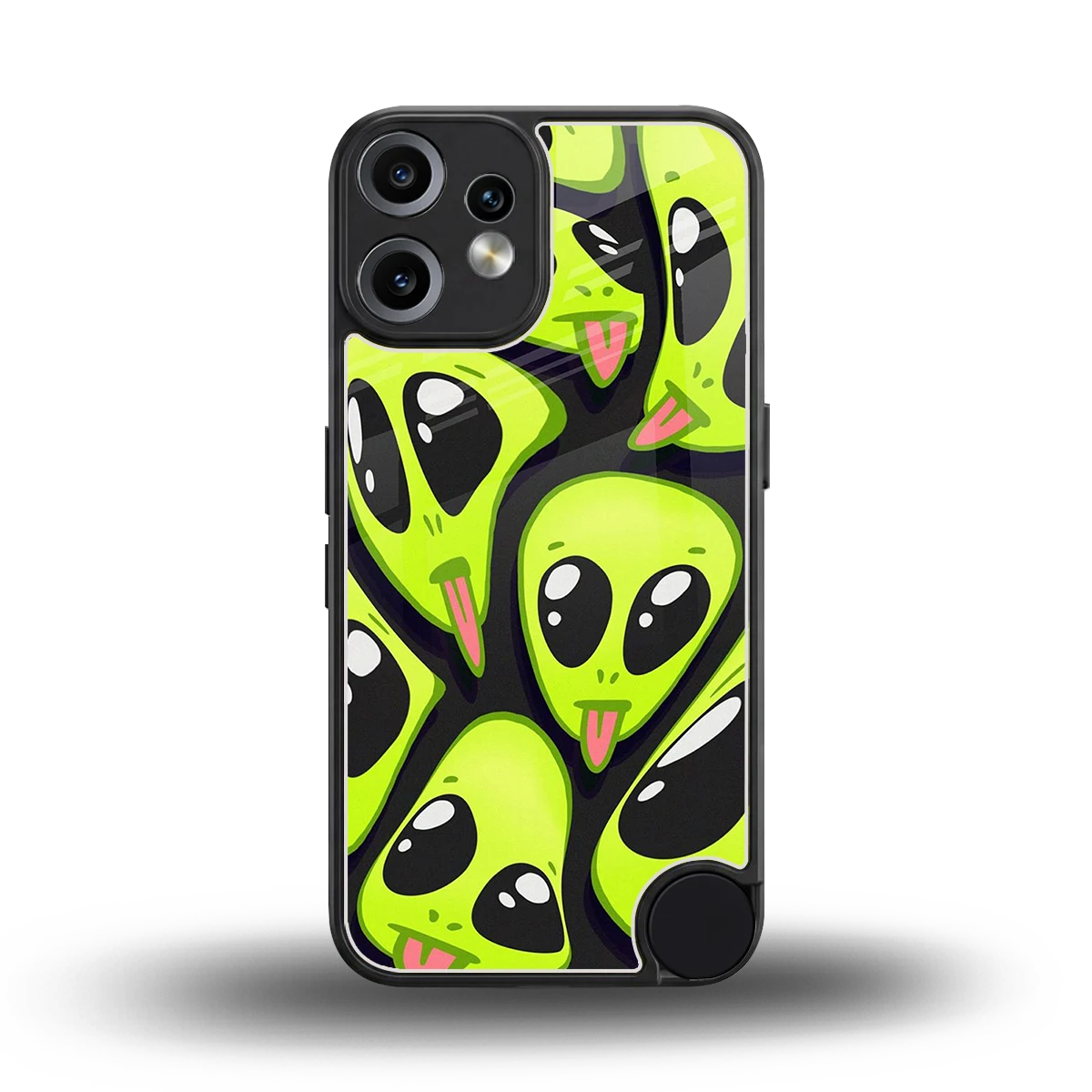 Trippy Aliens back phone cover | glass case for cmf nothing phone 2 pro