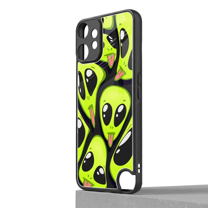 Trippy Aliens cmf nothing phone 2 pro mobile cover | shockproof glass phone case
