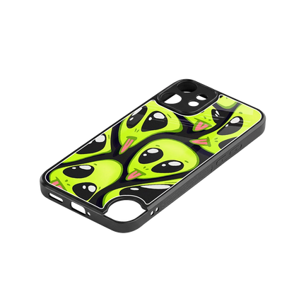 Trippy Aliens stylish phone case for cmf nothing phone 2 pro | glossy glass and slim fit