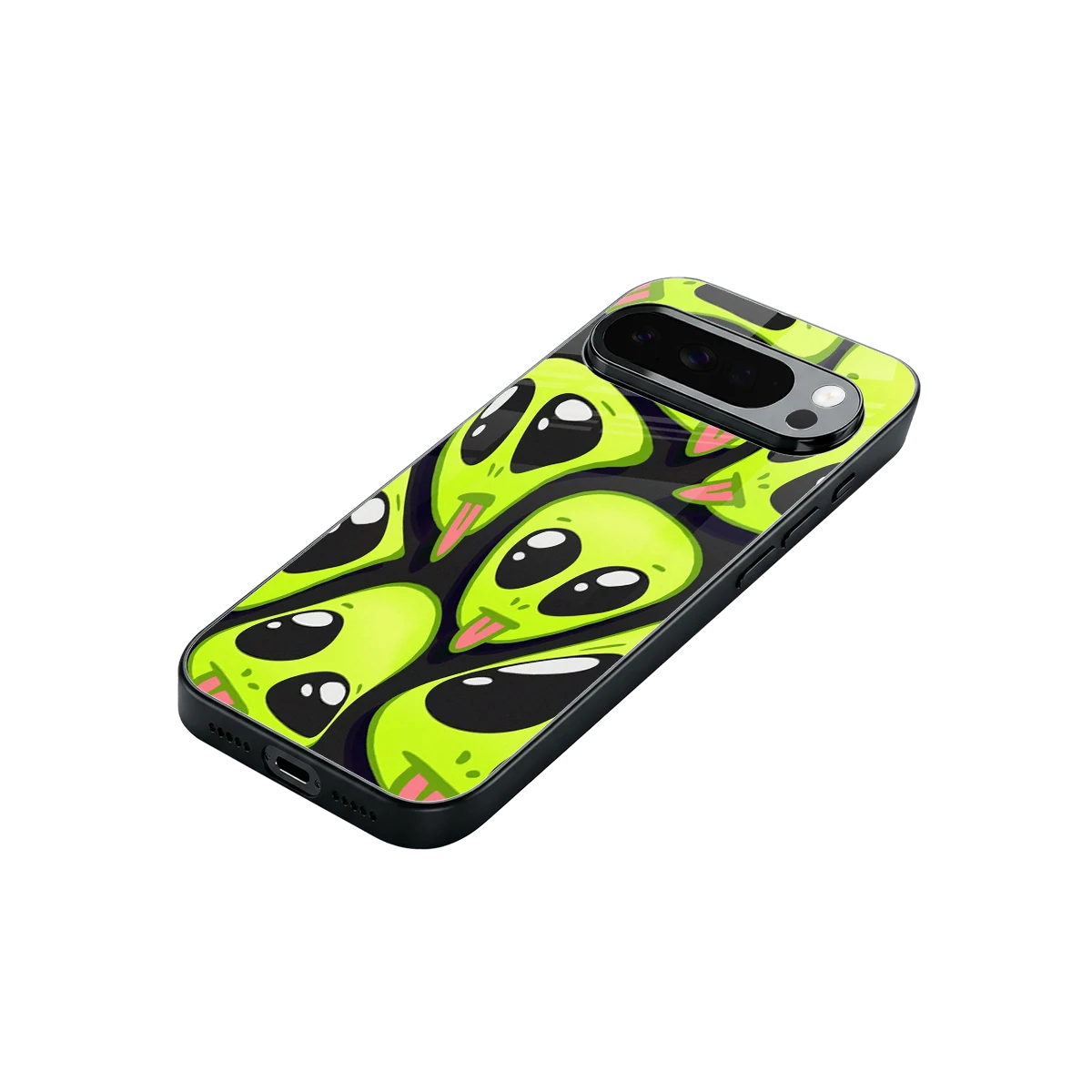 Trippy Aliens stylish phone case for google pixel 10 pro xl | glossy glass and slim fit