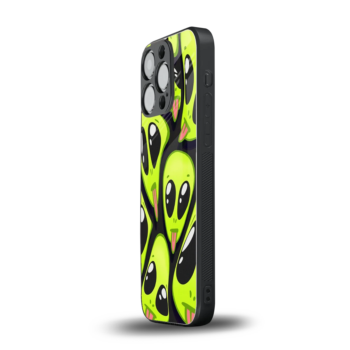 Trippy Aliens iphone 13 pro mobile cover | shockproof glass phone case