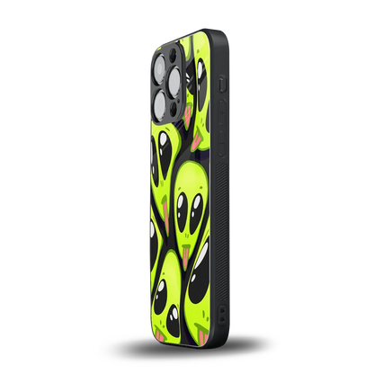 Trippy Aliens iphone 13 pro mobile cover | shockproof glass phone case