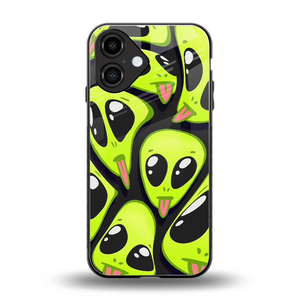 Trippy Aliens Phone Case for Iphone 16 | Glass Case