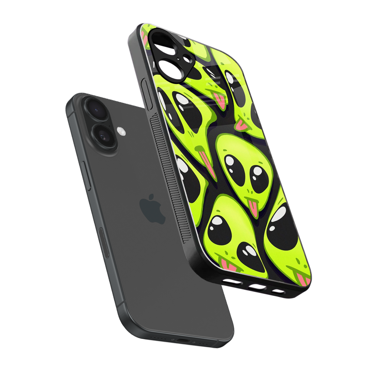 Trippy Aliens Phone Case for Iphone 16 | Glass Case