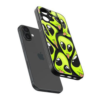 Trippy Aliens Phone Case for Iphone 16 | Glass Case