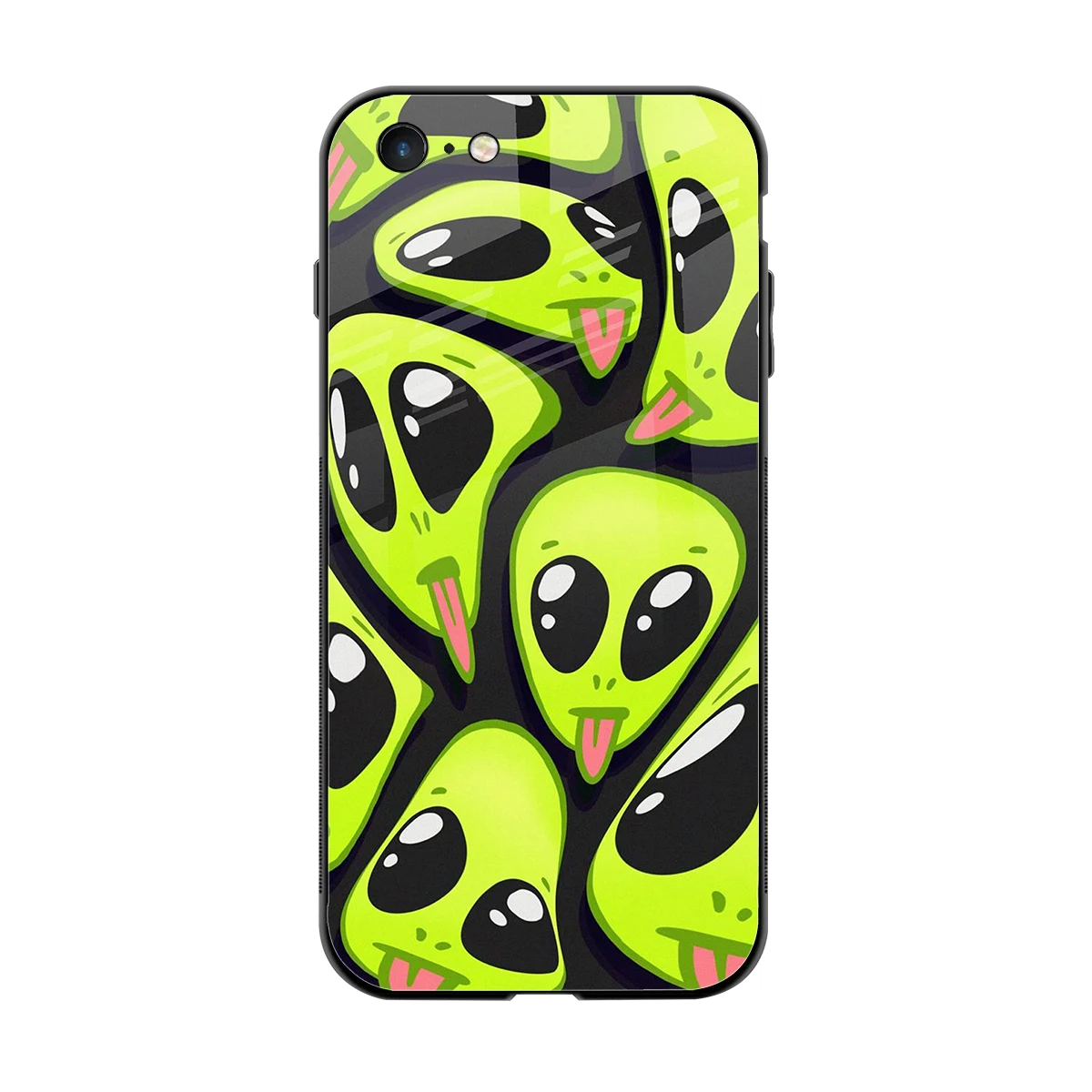 Trippy Aliens back phone cover | glass case for iphone 6