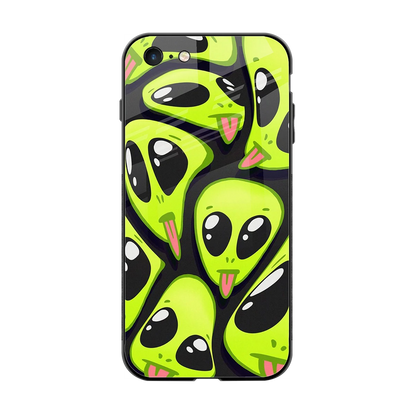 Trippy Aliens back phone cover | glass case for iphone 6s