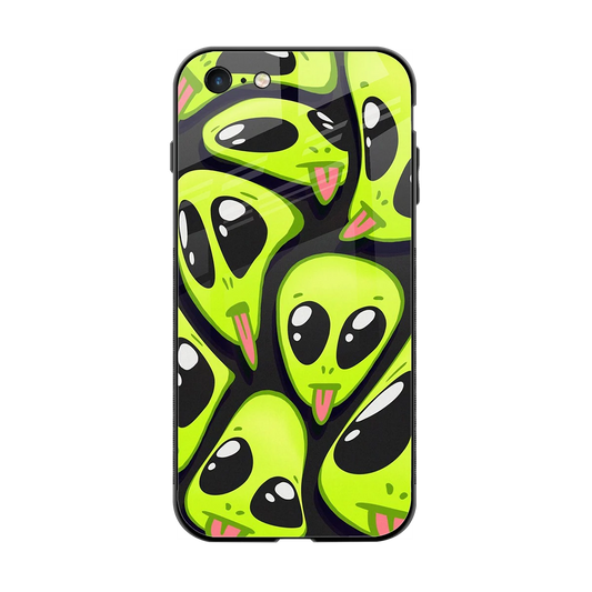Trippy Aliens back phone cover | glass case for iphone 6s