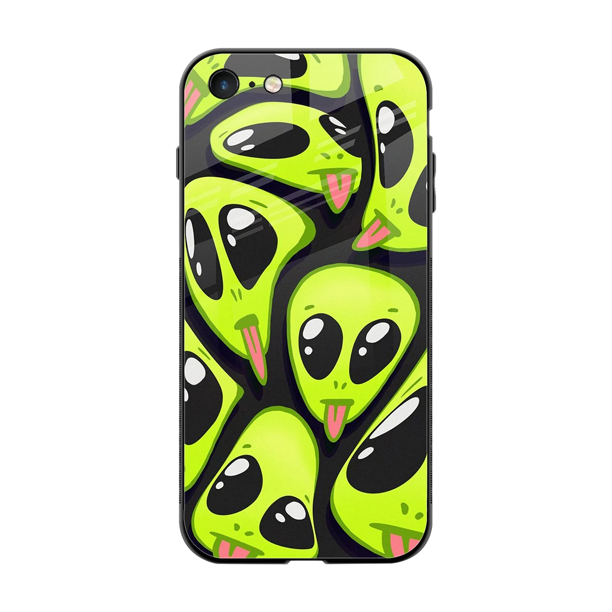 Trippy Aliens back phone cover | glass case for iphone 7