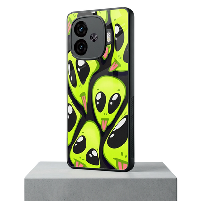 Trippy Aliens iqoo neo 10r 5g mobile cover | shockproof glass phone case