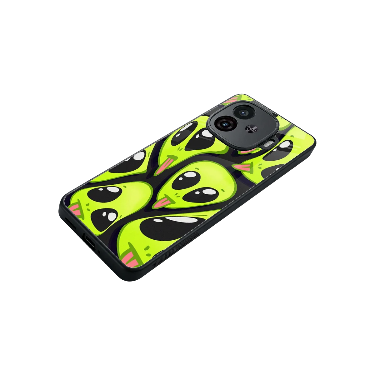 Trippy Aliens stylish phone case for iqoo neo 10r 5g | glossy glass and slim fit