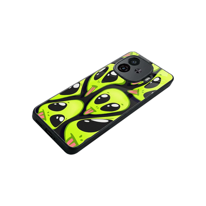 Trippy Aliens stylish phone case for iqoo neo 10r 5g | glossy glass and slim fit