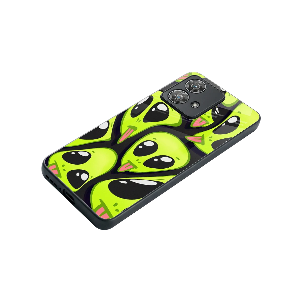 Trippy Aliens stylish phone case for motorola edge 40 neo 5g | glossy glass and slim fit