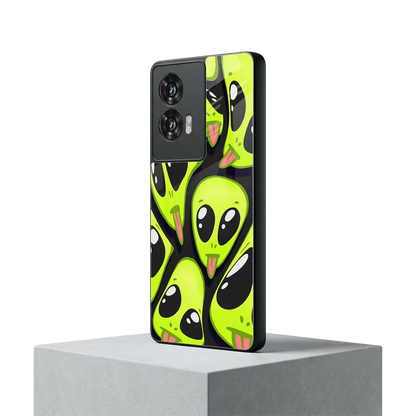 Trippy Aliens motorola edge 50 fusion mobile cover | shockproof glass phone case