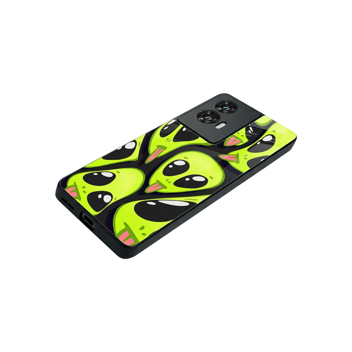 Trippy Aliens stylish phone case for motorola edge 50 fusion | glossy glass and slim fit