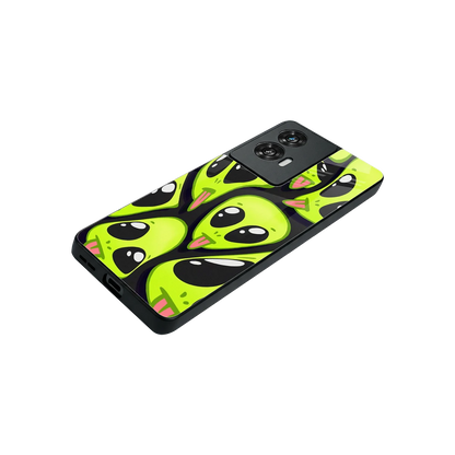 Trippy Aliens stylish phone case for motorola edge 50 fusion | glossy glass and slim fit