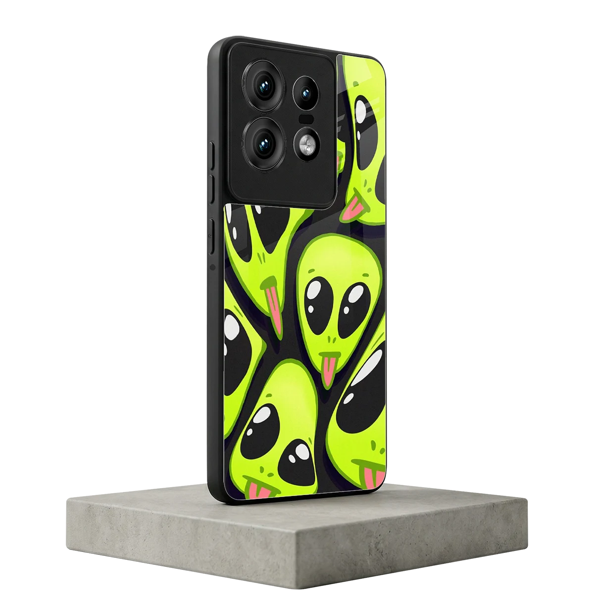 Trippy Aliens motorola edge 50 pro mobile cover | shockproof glass phone case