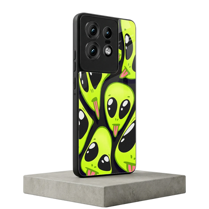 Trippy Aliens motorola edge 50 pro mobile cover | shockproof glass phone case