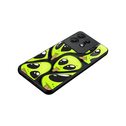 Trippy Aliens stylish phone case for motorola edge 50 pro | glossy glass and slim fit