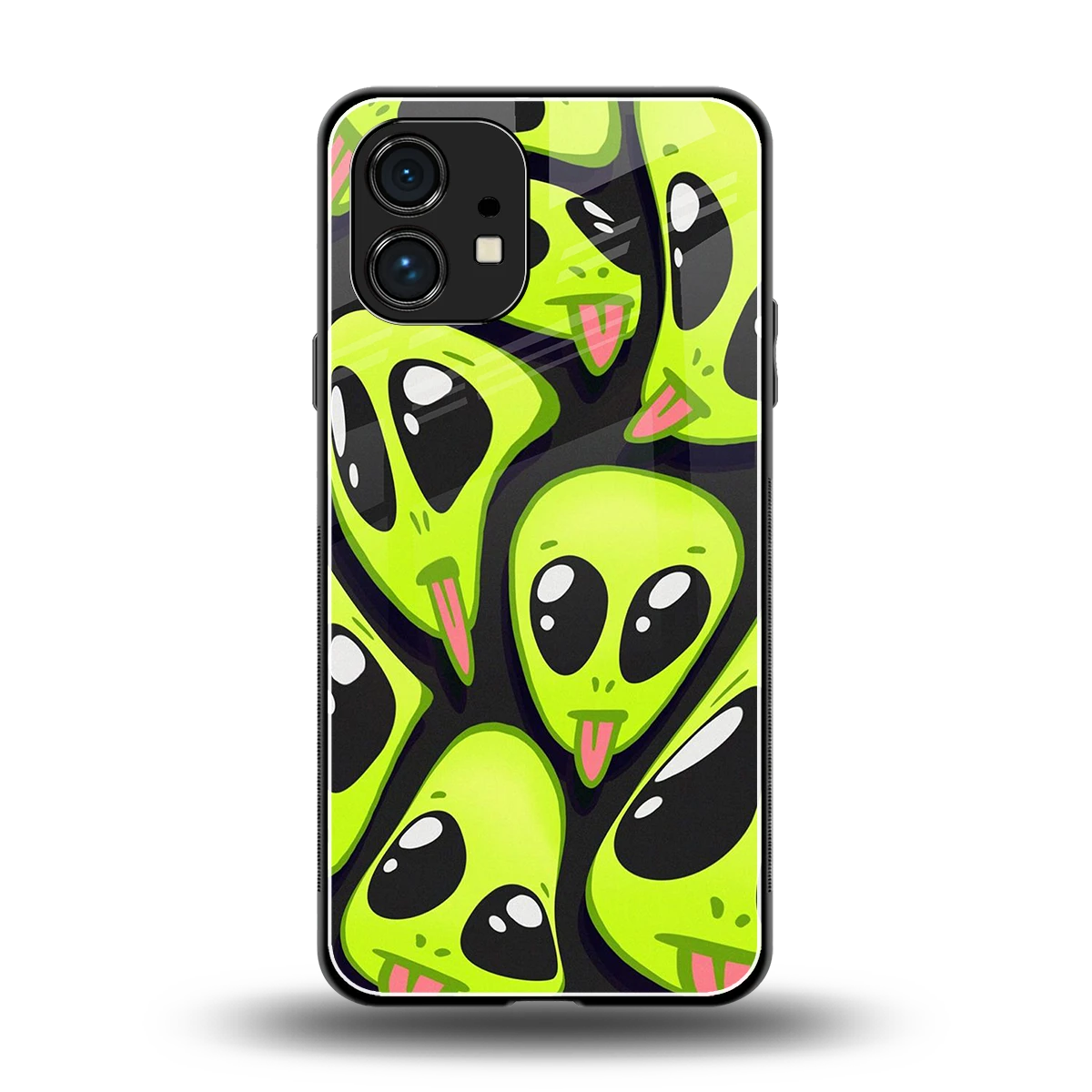 Trippy Aliens back phone cover | glass case for nothing phone 1