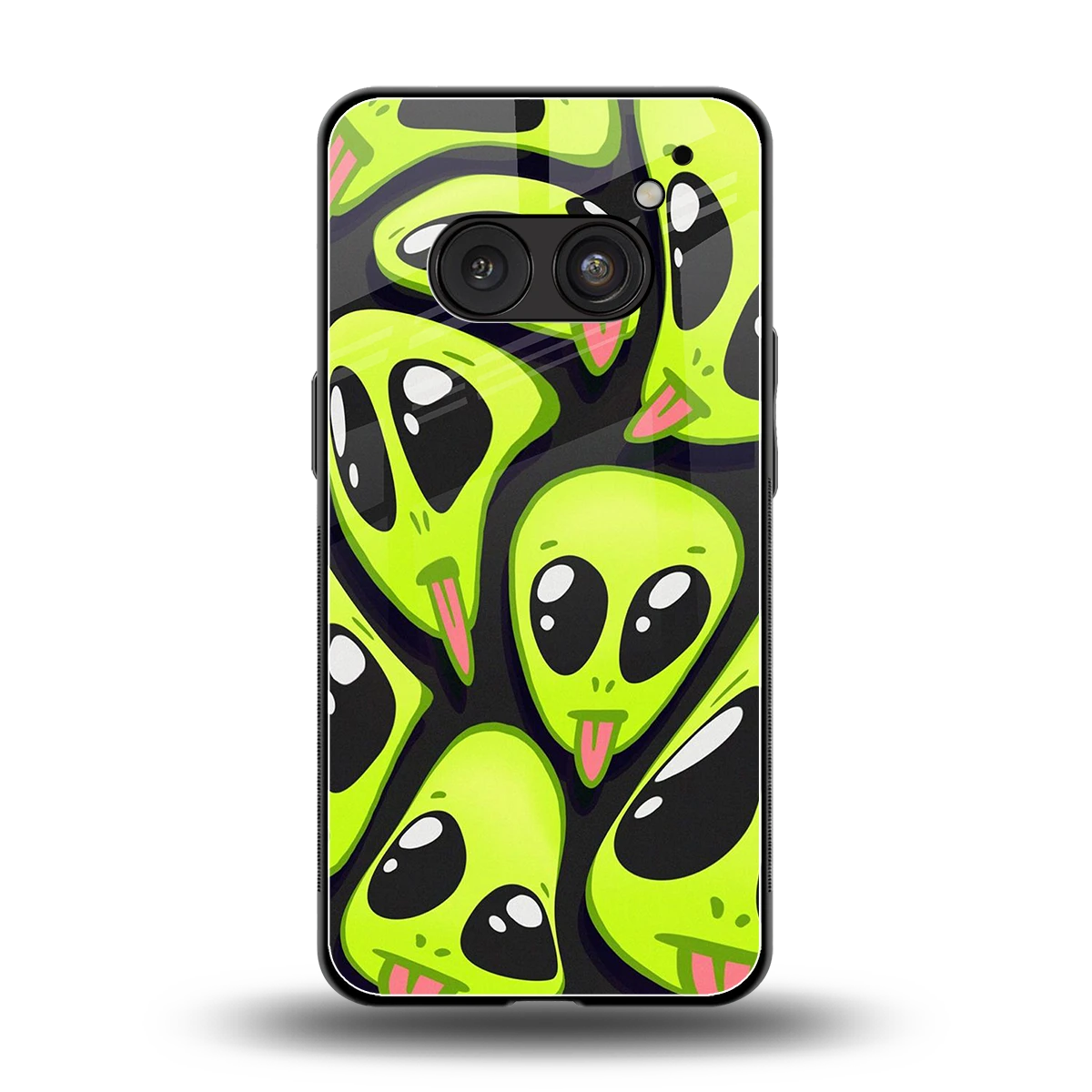 Trippy Aliens back phone cover | glass case for nothing phone 2a