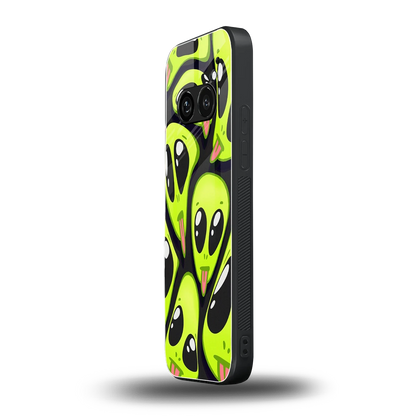 Trippy Aliens nothing phone 2a plus mobile cover | shockproof glass phone case