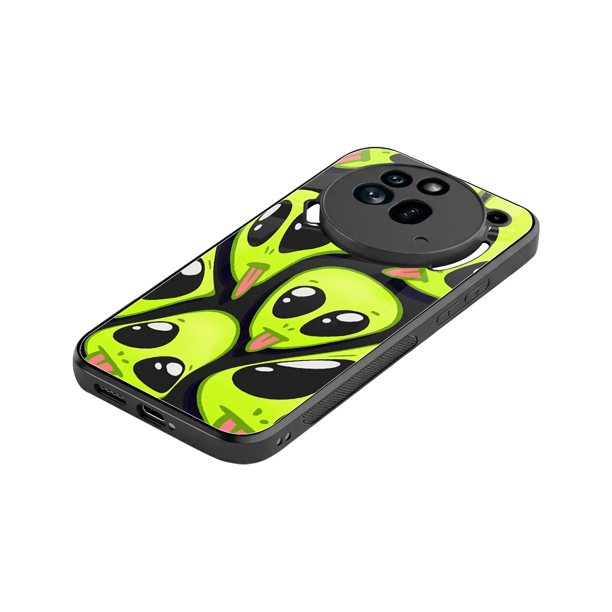 Trippy Aliens stylish phone case for nothing phone 3a pro | glossy glass and slim fit