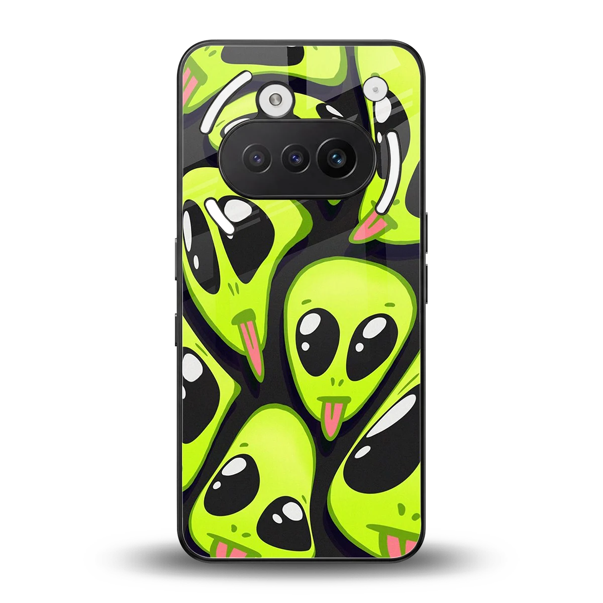 Trippy Aliens back phone cover | glass case for nothing phone 3a