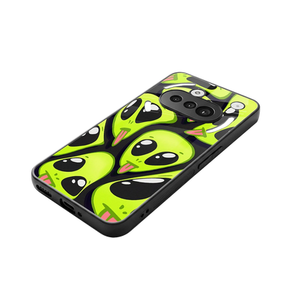 Trippy Aliens stylish phone case for nothing phone 3a | glossy glass and slim fit