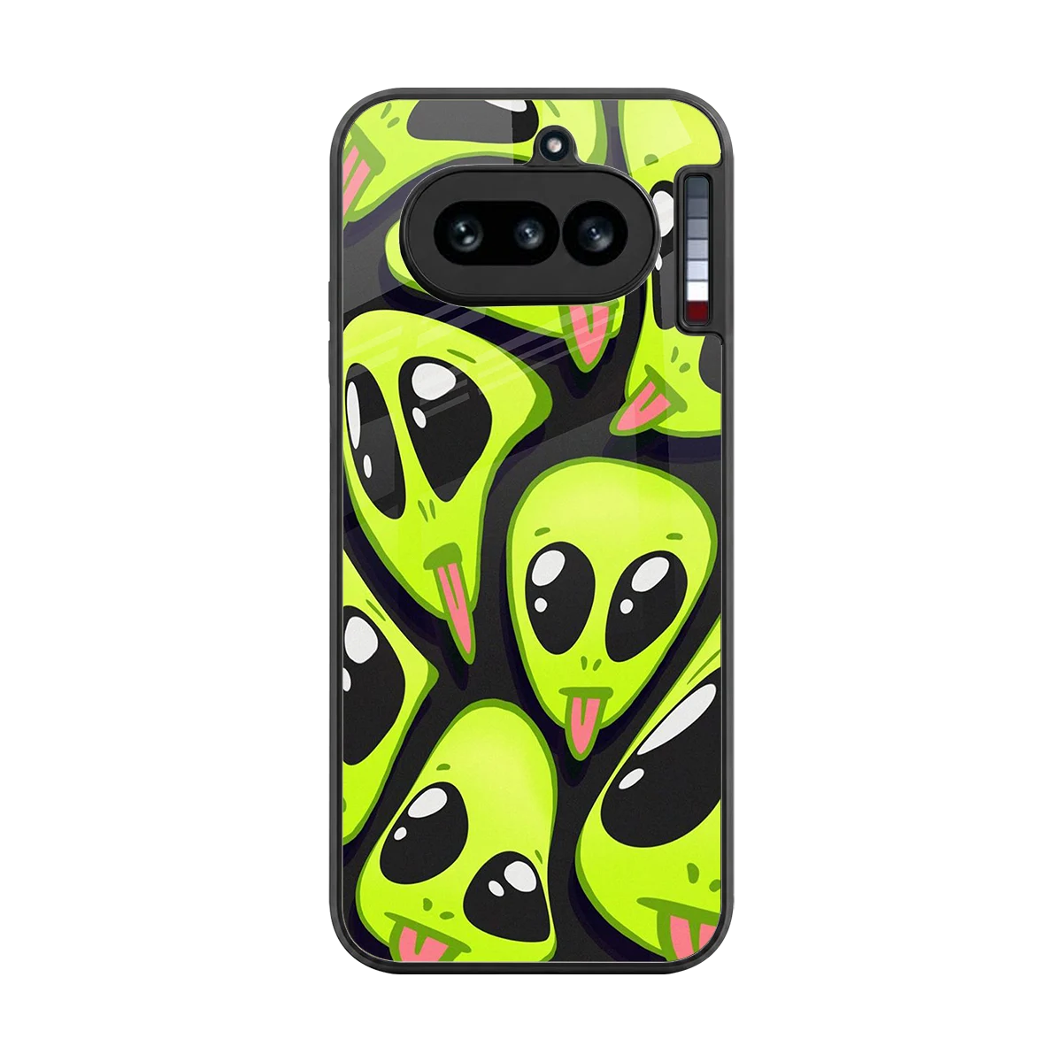 Trippy Aliens back phone cover | glass case for nothing phone 4a