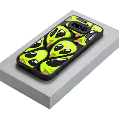 Trippy Aliens stylish phone case for nothing phone 4a | glossy glass and slim fit