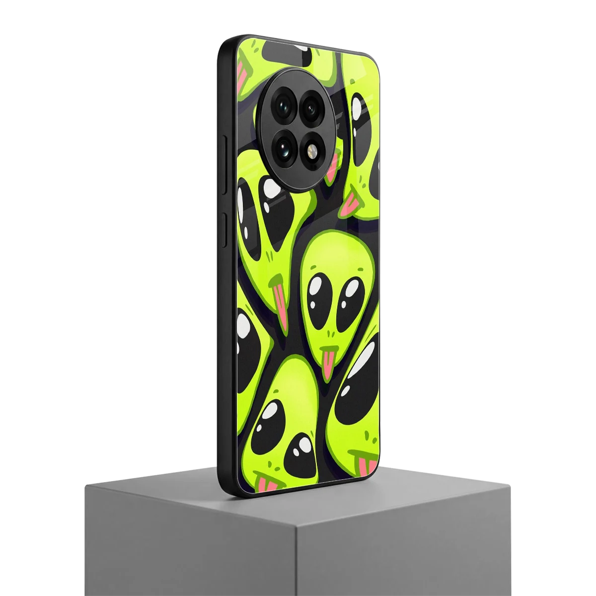 Trippy Aliens oneplus 13r mobile cover | shockproof glass phone case