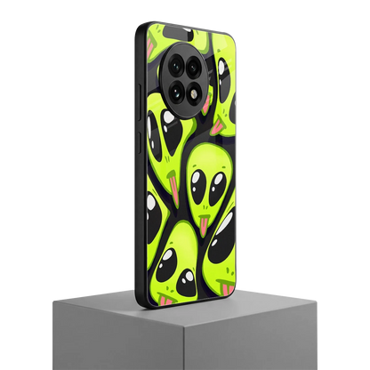Trippy Aliens oneplus 13r mobile cover | shockproof glass phone case