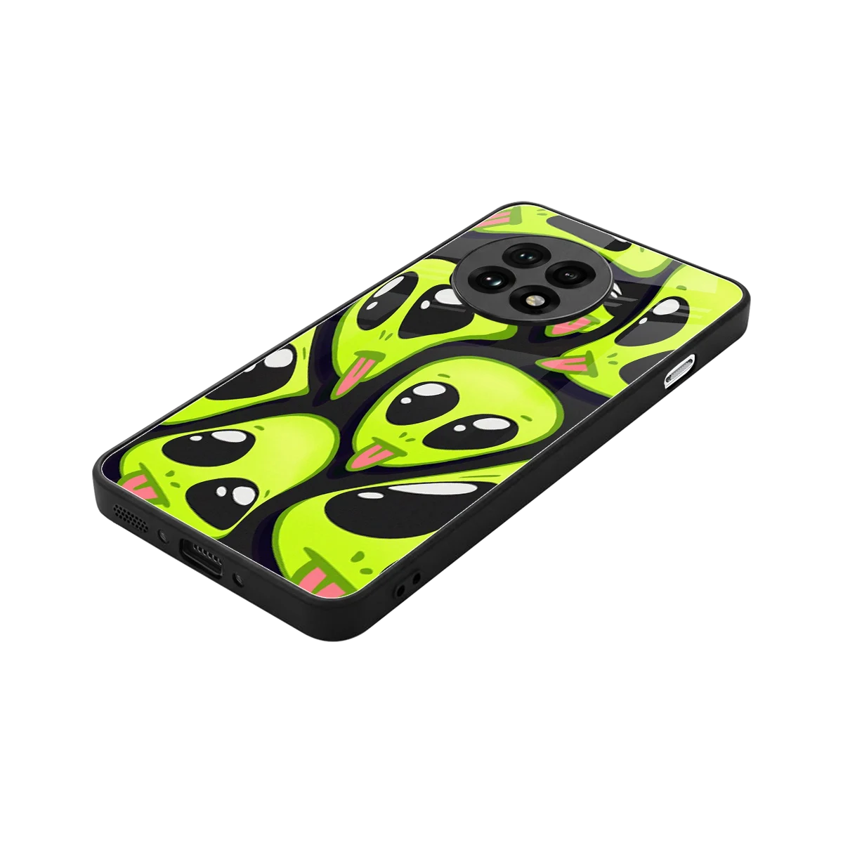 Trippy Aliens stylish phone case for oneplus 13r | glossy glass and slim fit