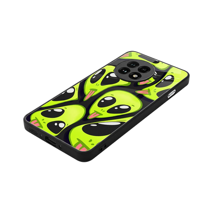 Trippy Aliens stylish phone case for oneplus 13r | glossy glass and slim fit
