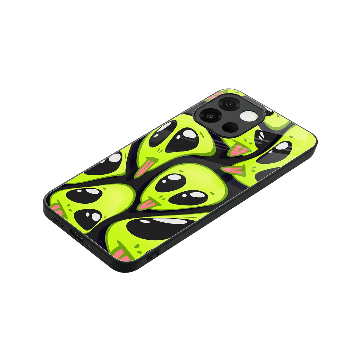 Trippy Aliens stylish phone case for oneplus 13s | glossy glass and slim fit