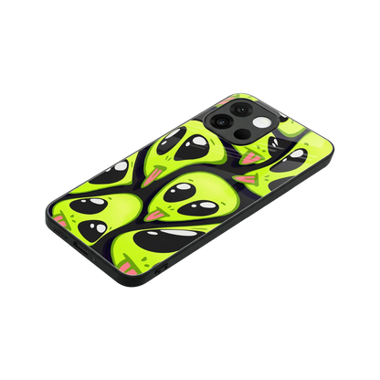 Trippy Aliens stylish phone case for oneplus 13s | glossy glass and slim fit