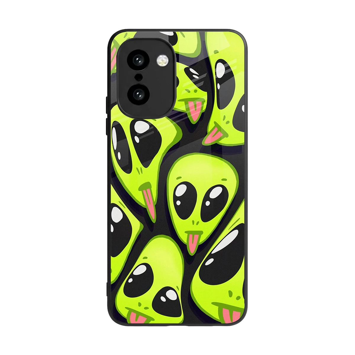 Trippy Aliens back phone cover | glass case for oneplus 15r
