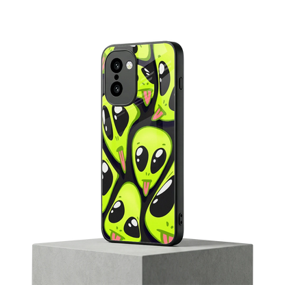 Trippy Aliens oneplus 15r mobile cover | shockproof glass phone case
