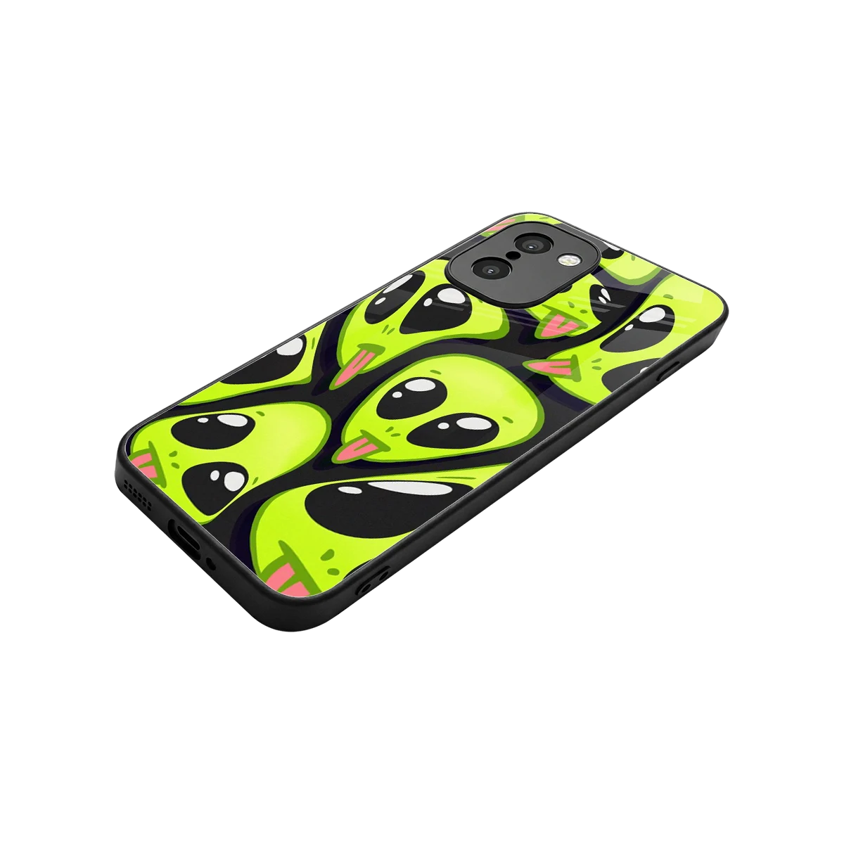 Trippy Aliens stylish phone case for oneplus 15r | glossy glass and slim fit