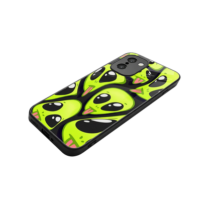 Trippy Aliens stylish phone case for oneplus 15r | glossy glass and slim fit